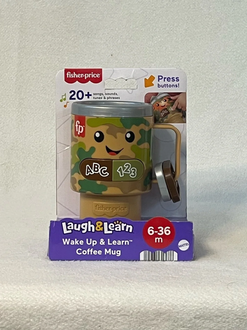 Fisher-Price Laugh & Learn Coffee Mugs 3-Pack Bundle Pink Gray Camo Toddler NEW